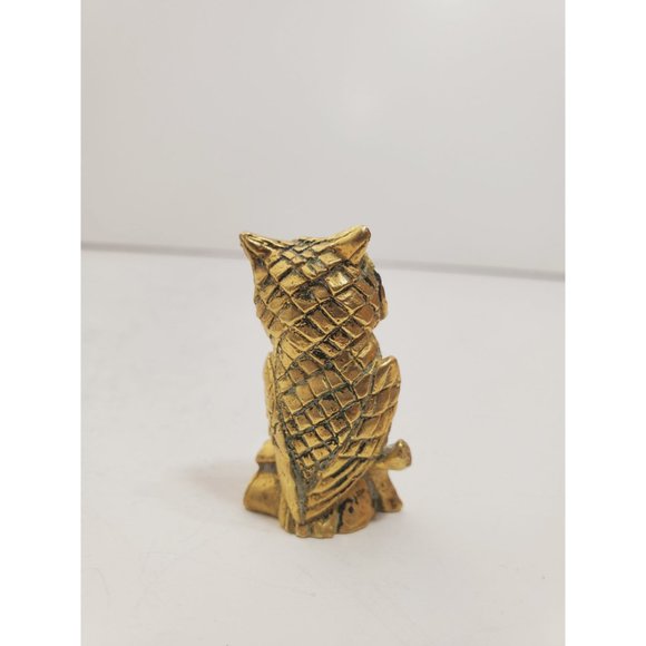 Owl figurine Vintage brass statuette Animal figurine Bronze Owl Lover gi… - Picture 5 of 10